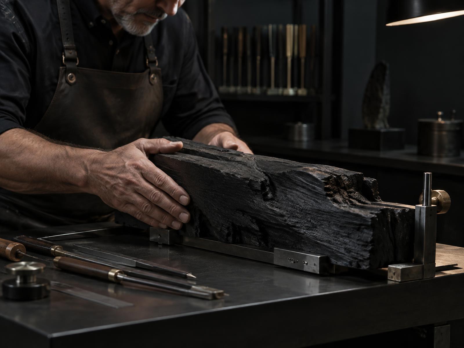 Provisional custom pieces study in dark Bog Oak